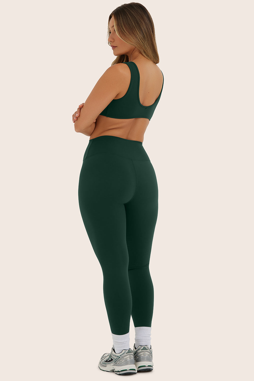 SPORTBODY® SPORTY MID-RISE LEGGINGS - BEETLE - Image 3