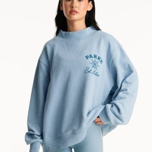 SET X PARKE SAIL GRAPHIC MOCKNECK - OVERCAST