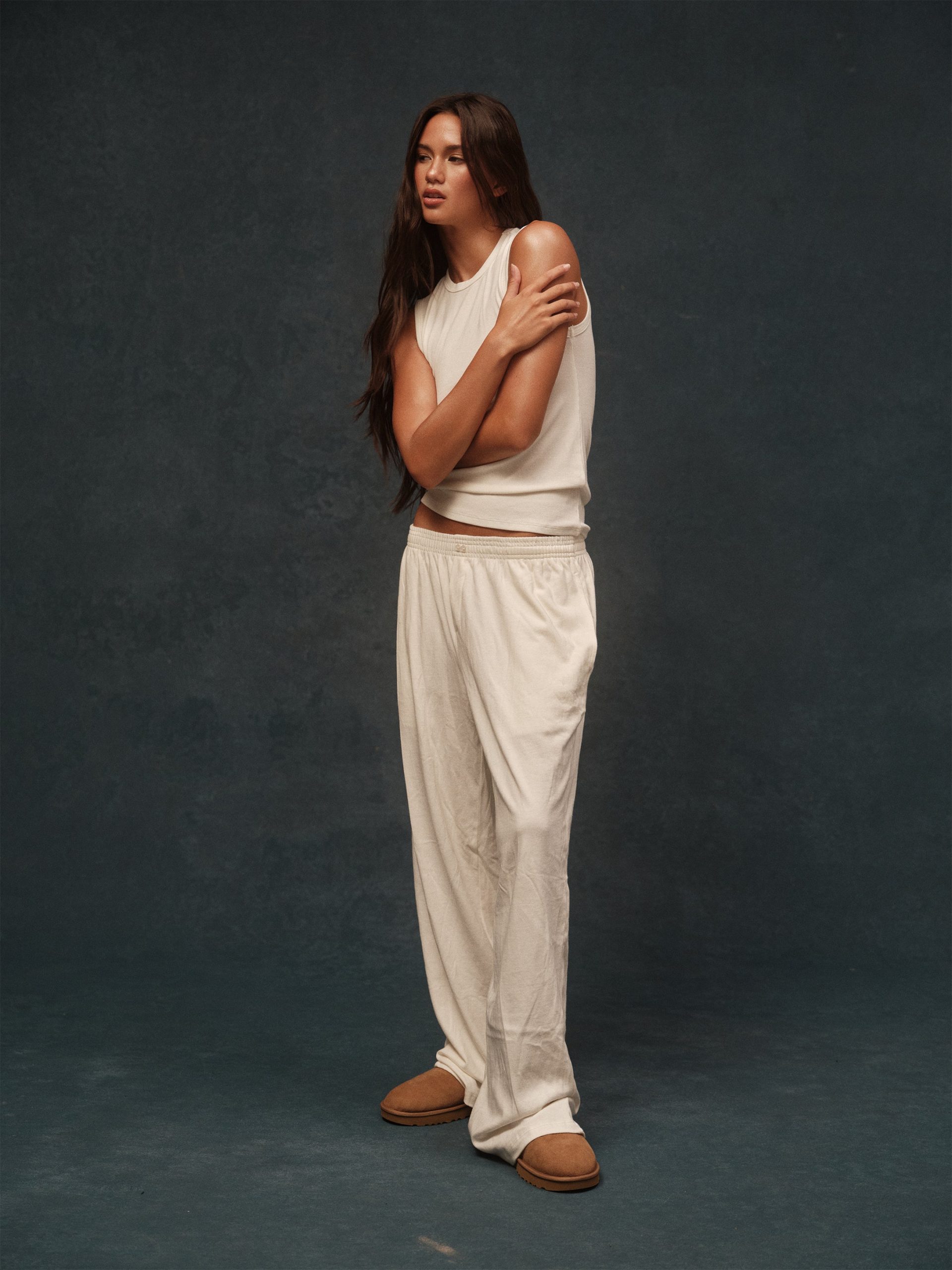 HEAVY COTTON EASY BOXER PANTS - BLANC - Image 2