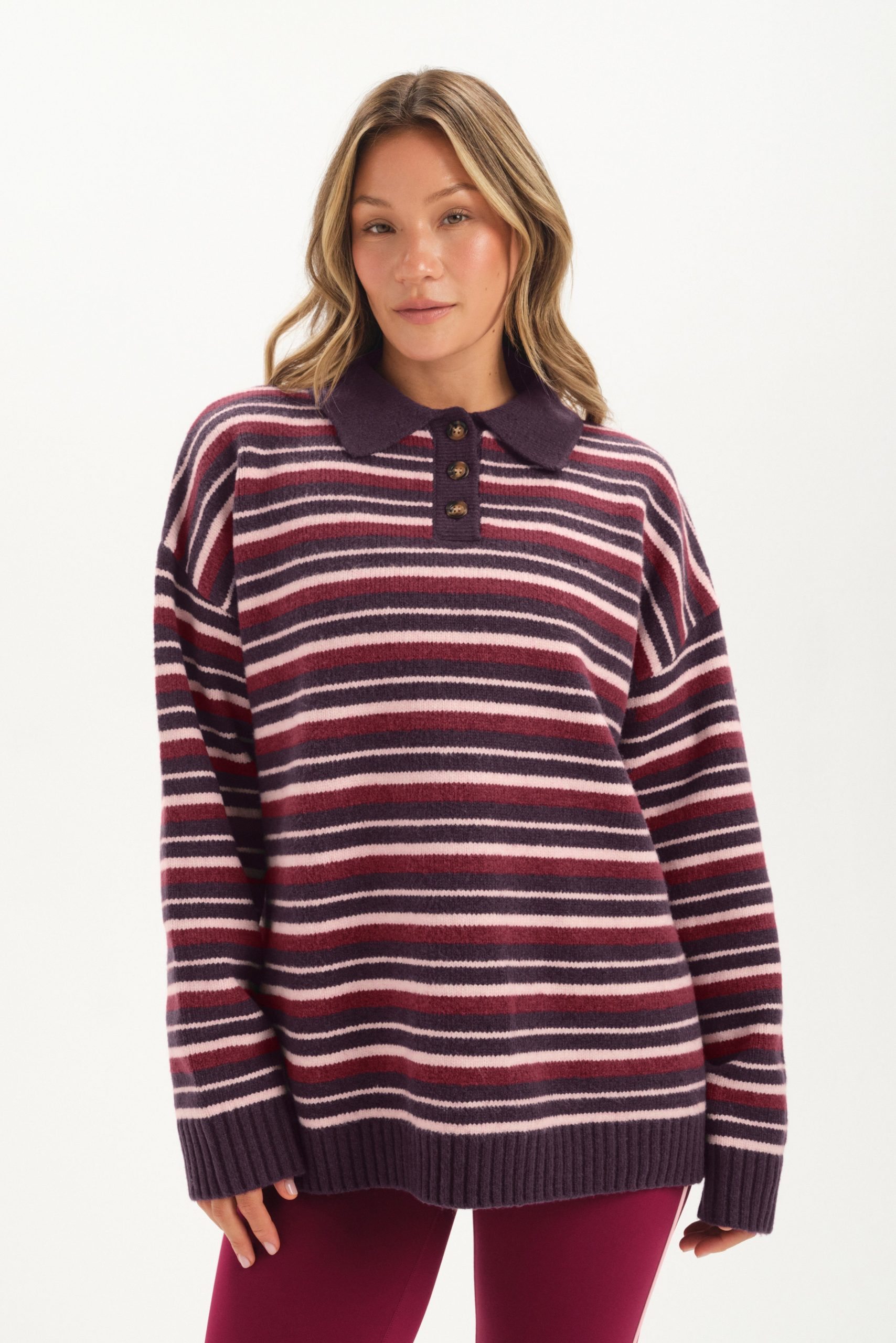 STUDIO KNIT STUDIO KNIT ALEX POLO - POPPY