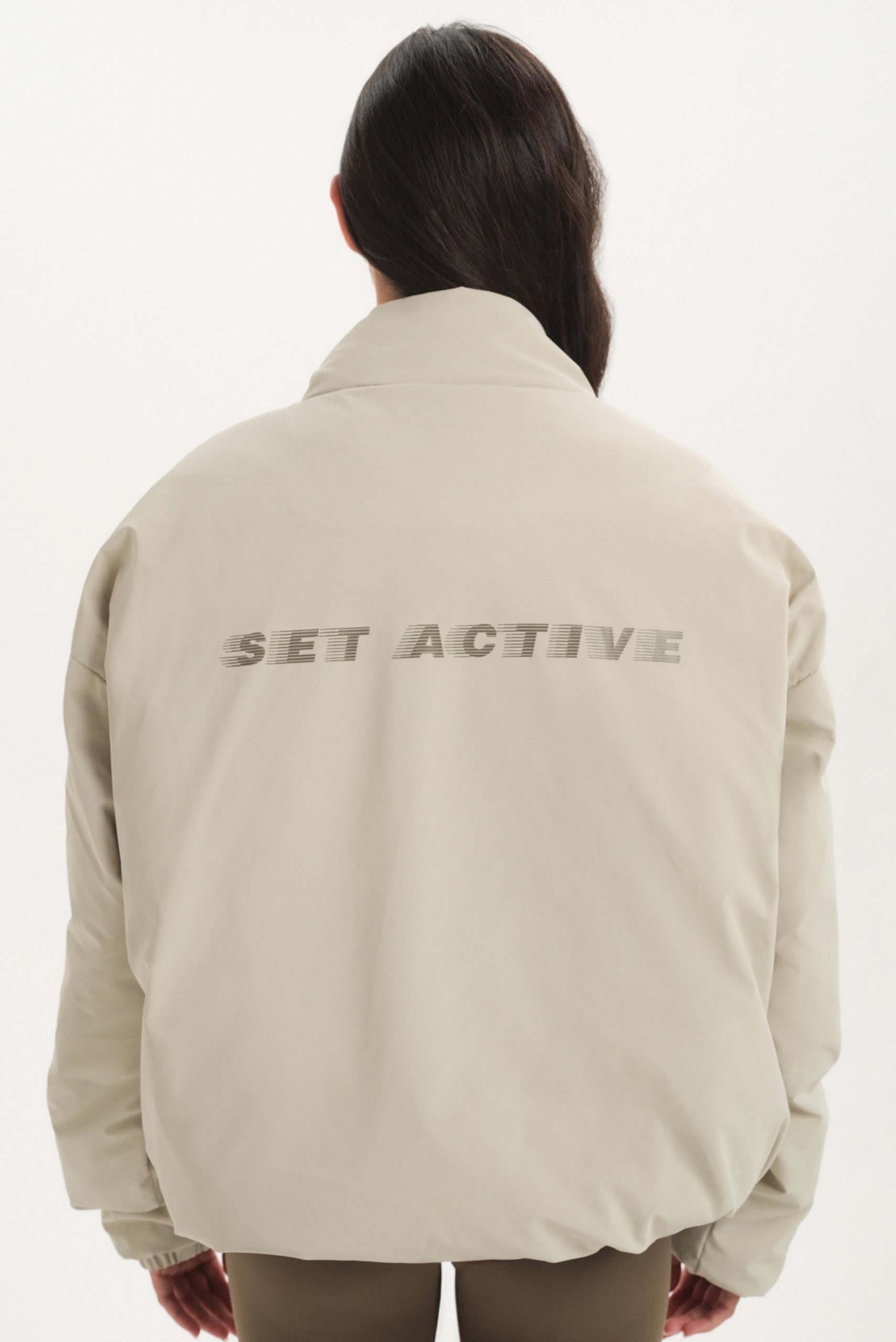 NYLON PUFF QUARTER SNAP JACKET - SPARROW - Image 5