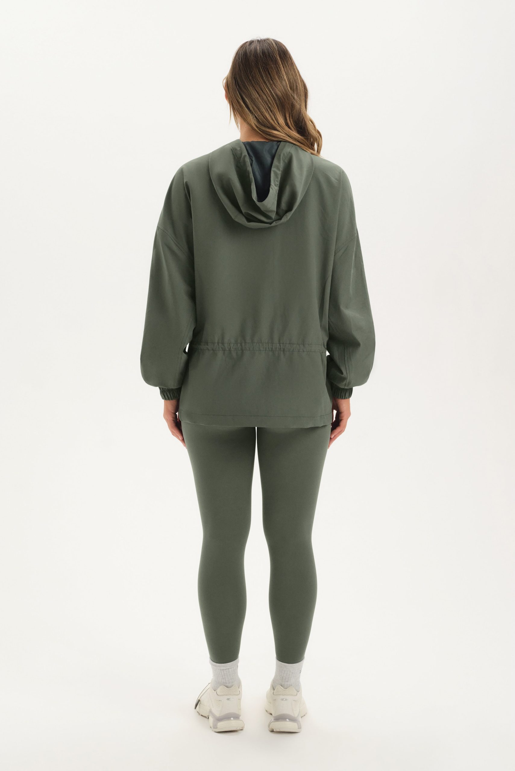 NYLON TRACK CINCHED WINDBREAKER - GROTTO - Image 4