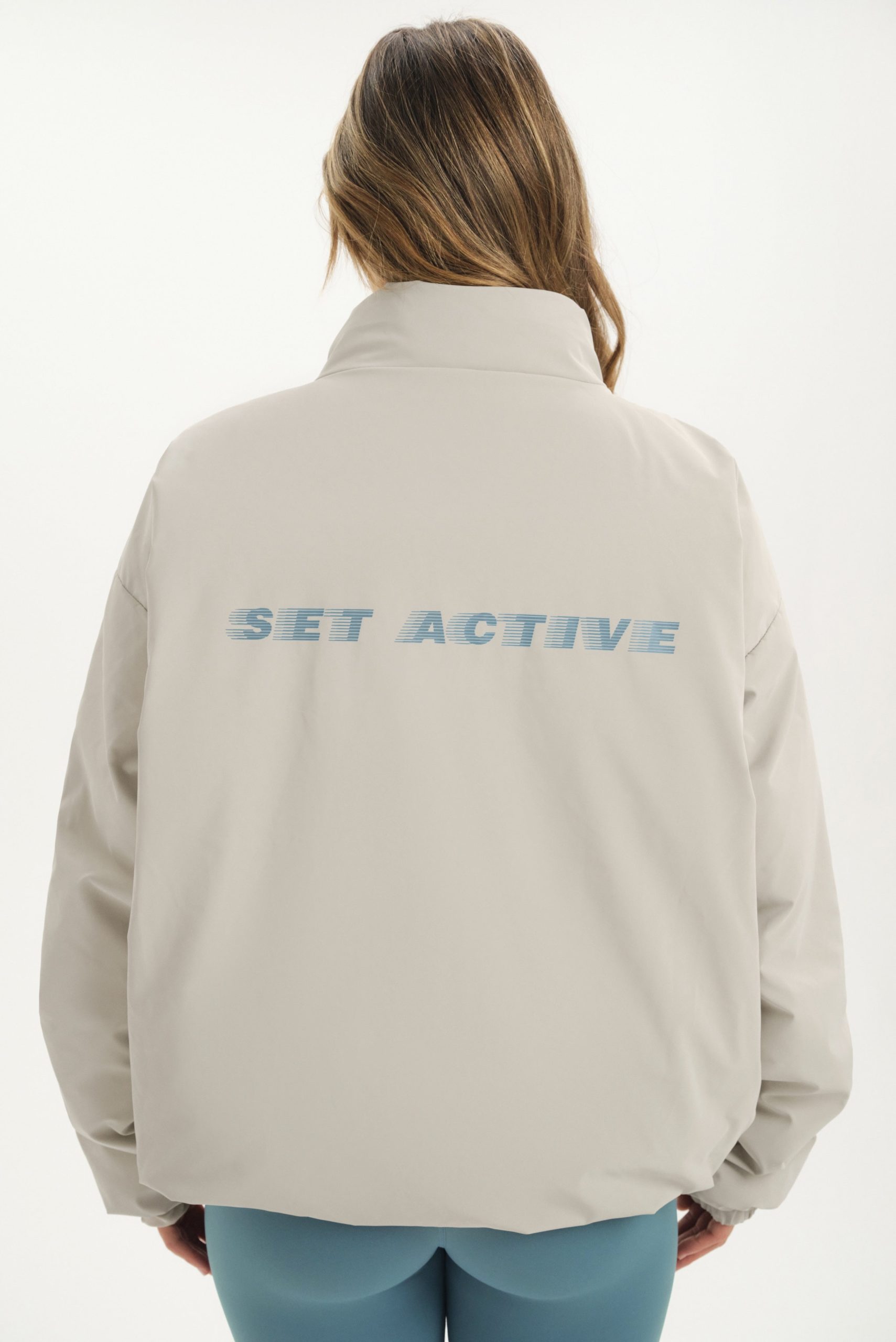 NYLON PUFF QUARTER SNAP JACKET - GLISTEN - Image 5