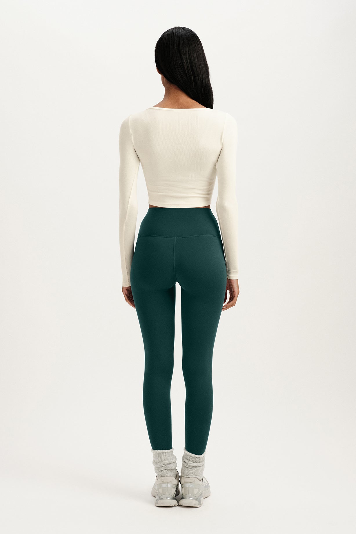 RIBBED MODAL BODY SQUARENECK LONG SLEEVE - DUST - Image 5
