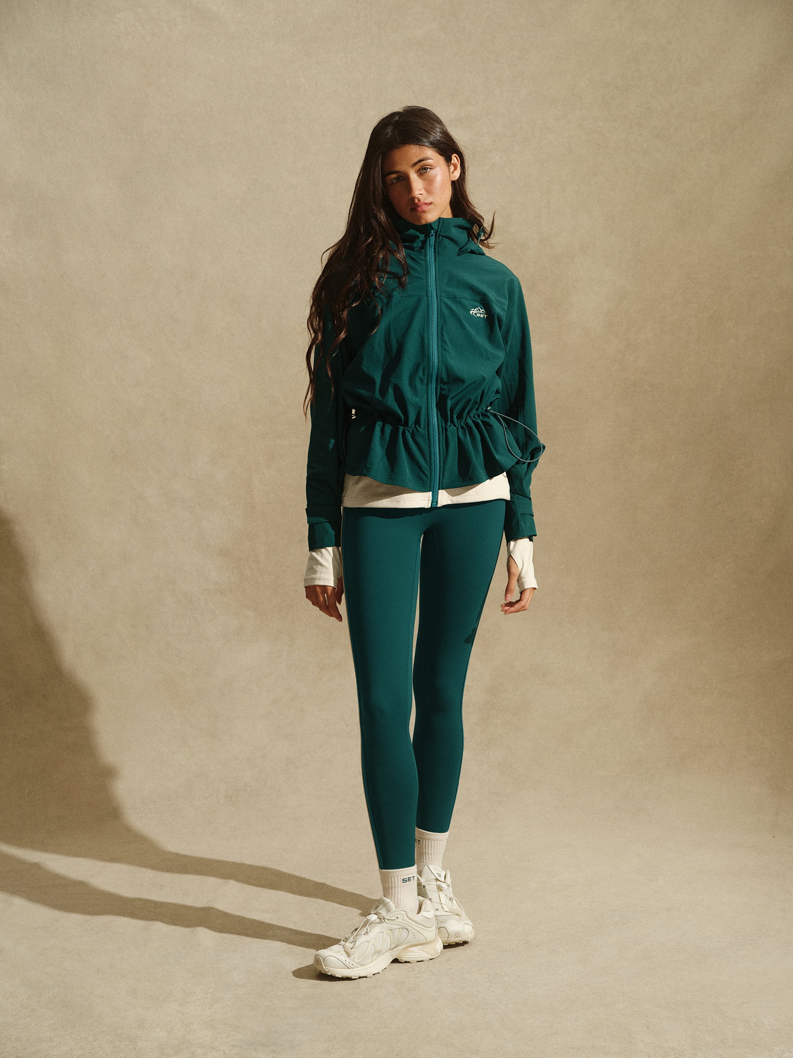 NYLON DUET CINCHED WINDBREAKER - PEAK - Image 2