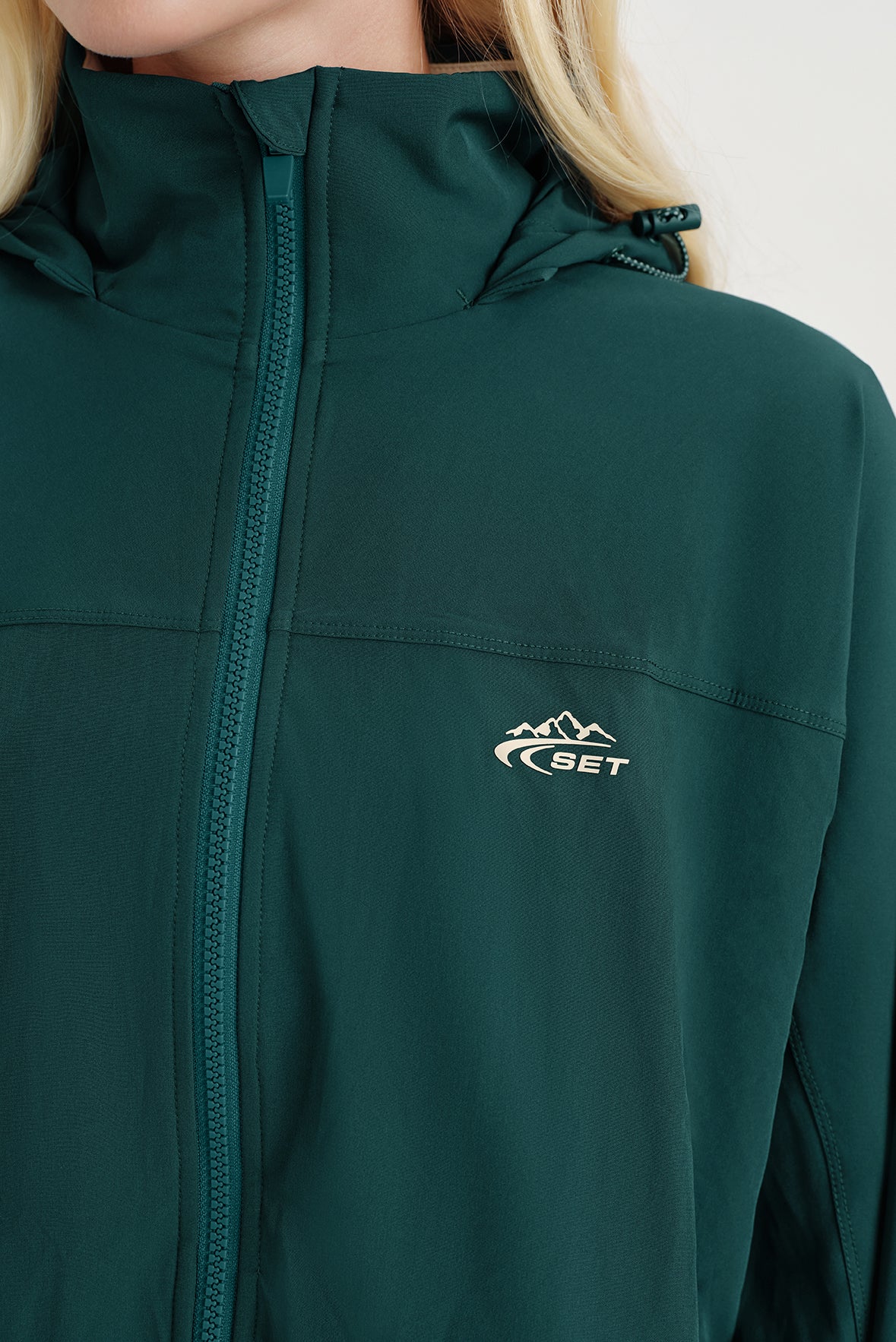 NYLON DUET CINCHED WINDBREAKER - PEAK - Image 5