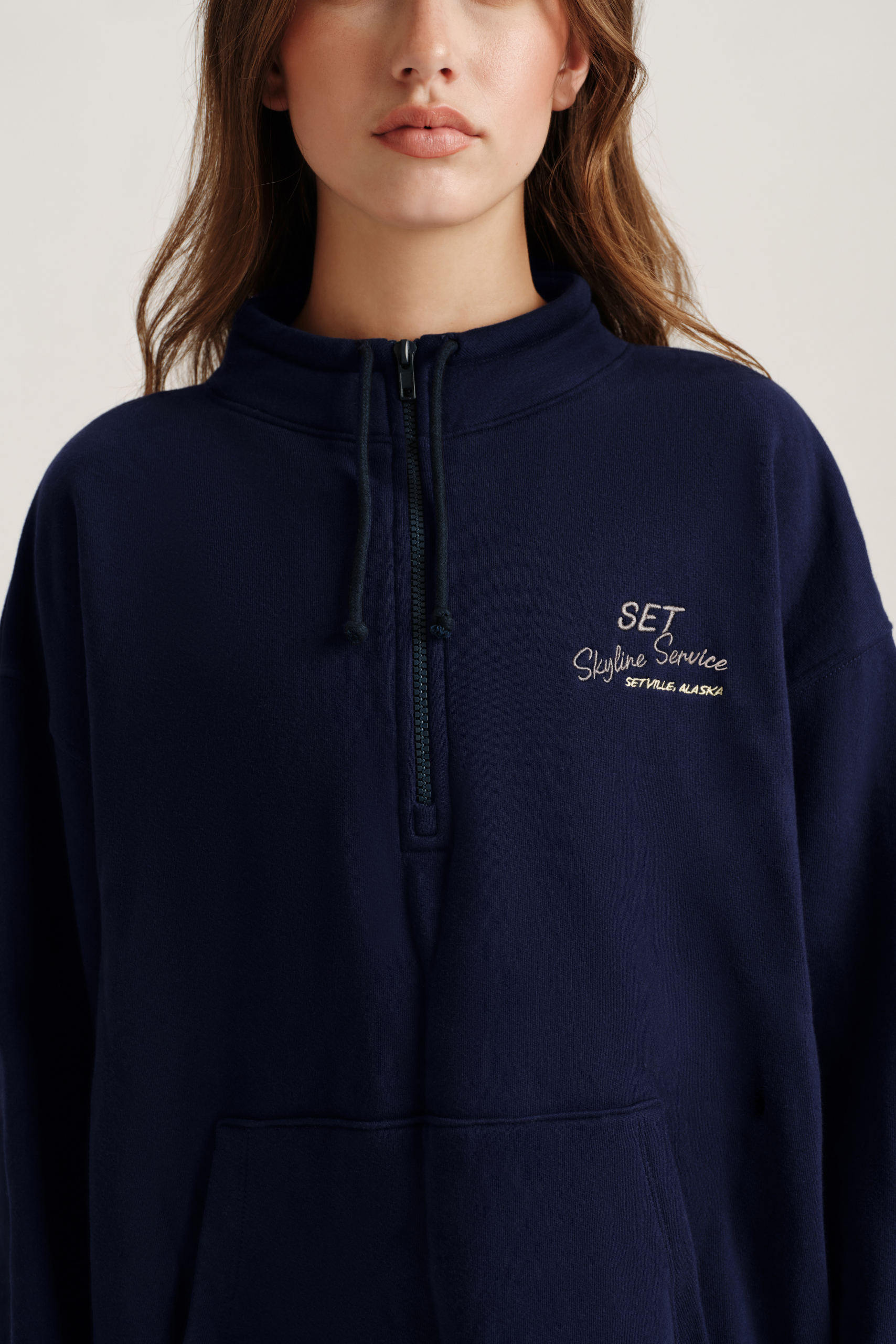 MIDWEIGHT SWEATS STAPLE VINTAGE QUARTER ZIP - TETHER - Image 5