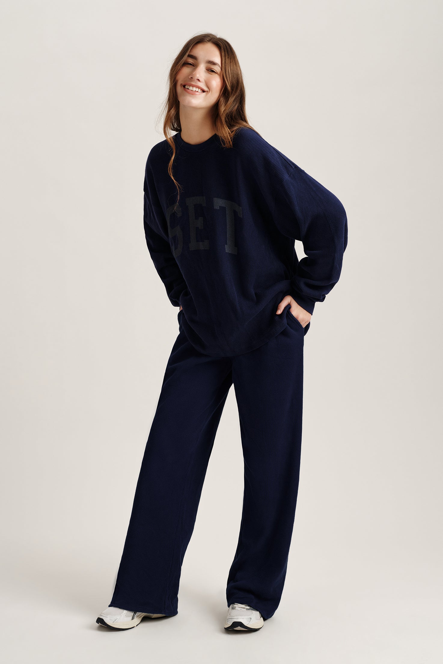 WAFFLE LOUNGE STRAIGHT LEG PANTS - TETHER - Image 3