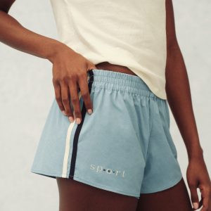 NYLON TRACK SHORTS - WASHED