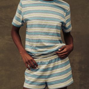 HEAVY COTTON EASY STRIPE SHORTS - CASSETTE