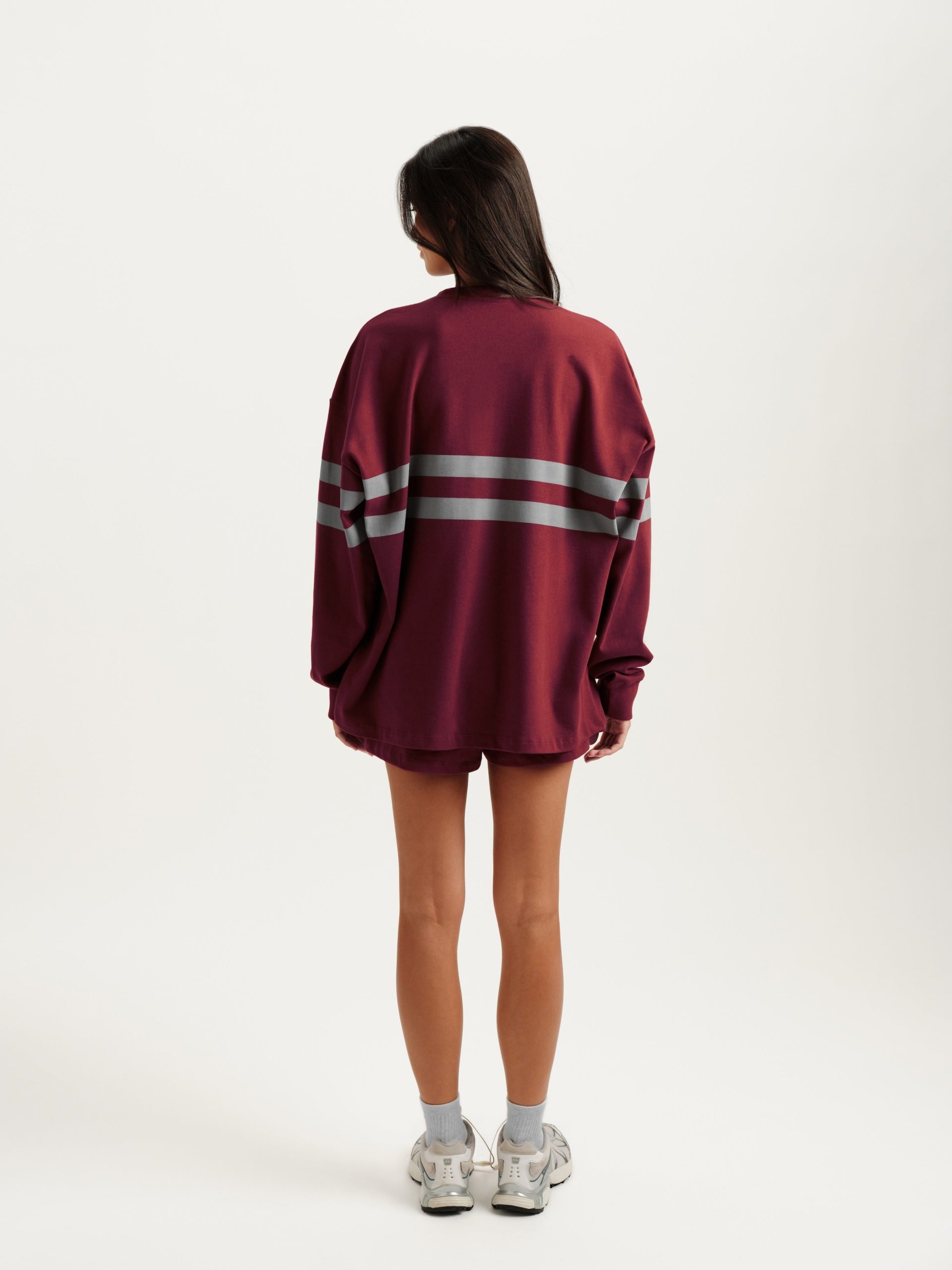 HEAVY COTTON EASY STRIPE LONG SLEEVE - SEPIA - Image 4