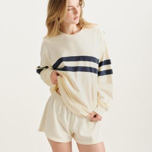 HEAVY COTTON EASY STRIPE LONG SLEEVE - WASHED