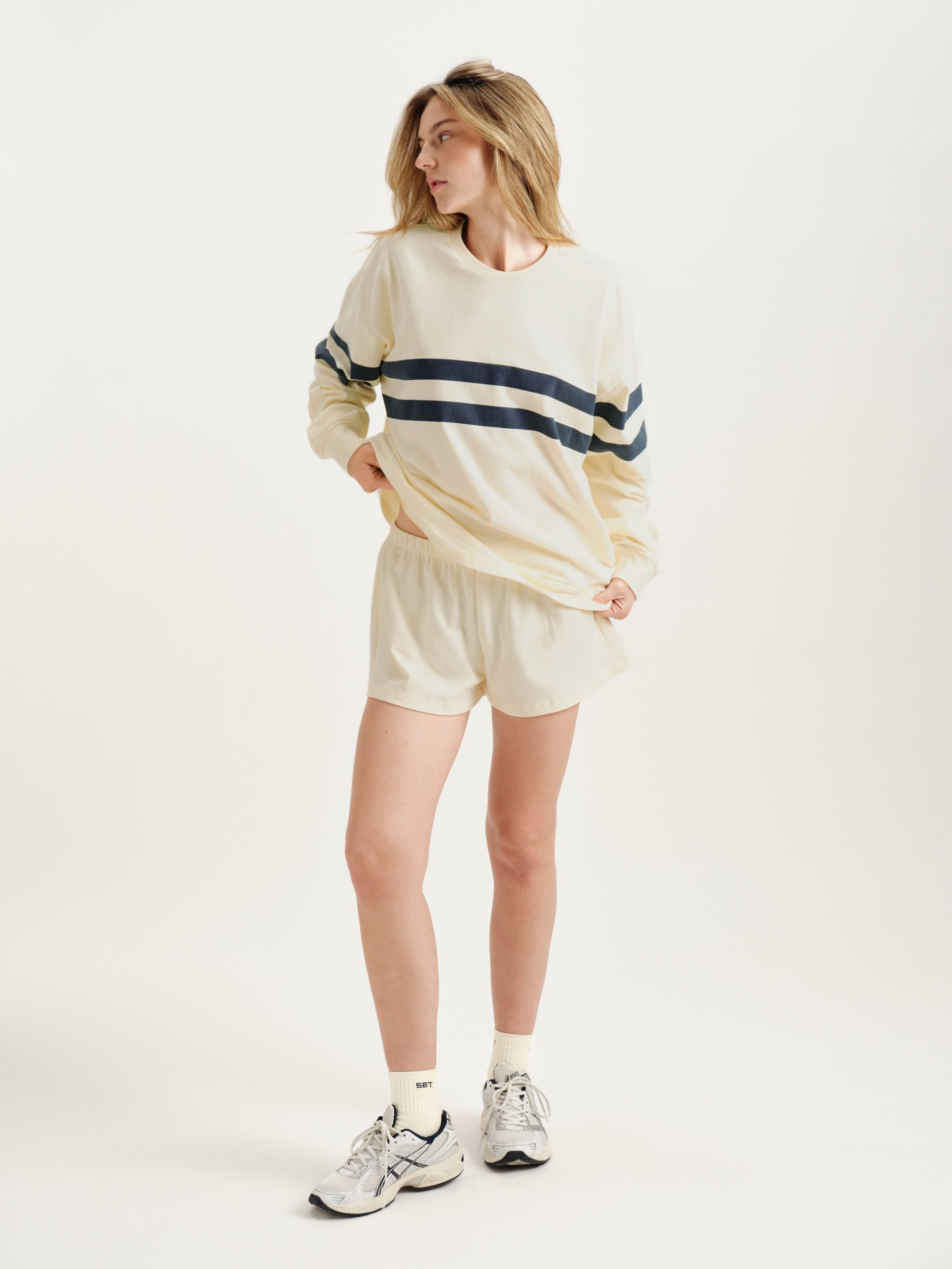 HEAVY COTTON EASY STRIPE LONG SLEEVE - WASHED - Image 2