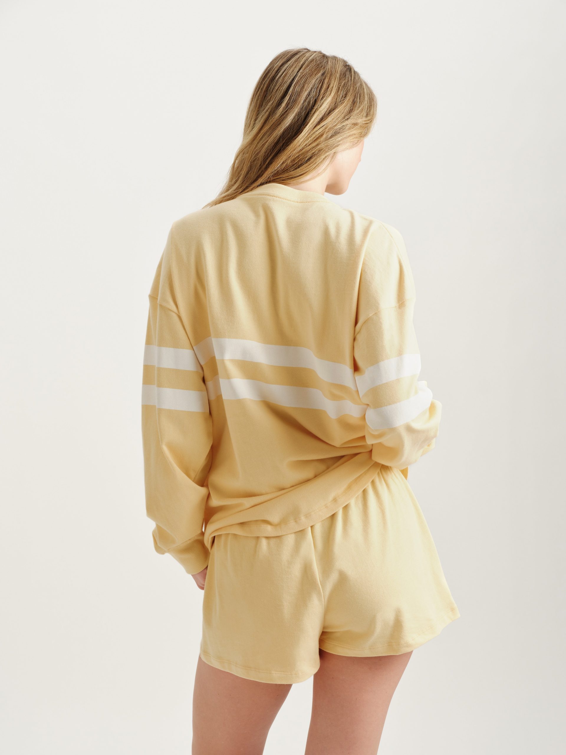 HEAVY COTTON EASY STRIPE LONG SLEEVE - BUTTER - Image 3