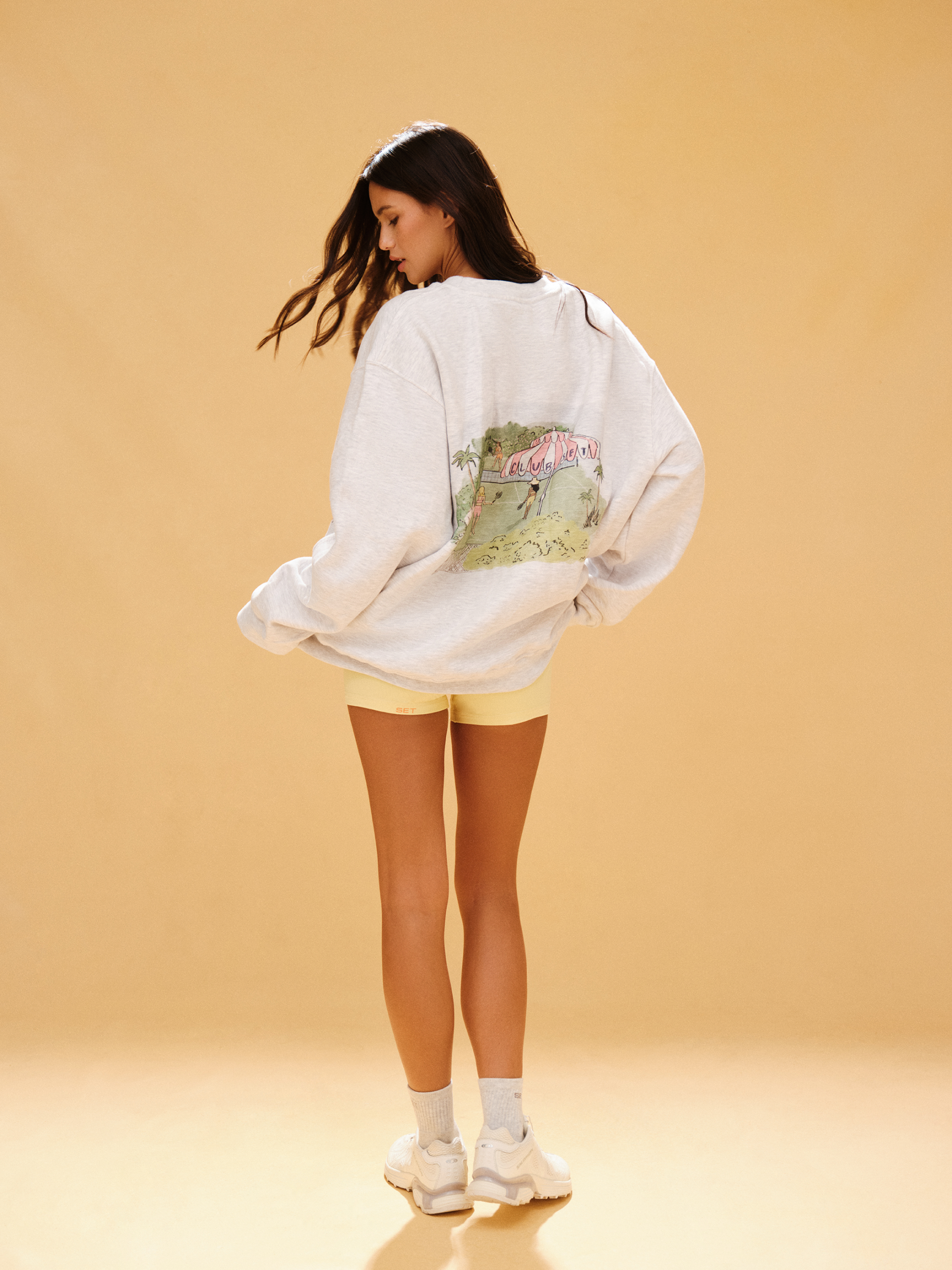 MIDWEIGHT SWEATS STAPLE CLUB SET CREWNECK - ASH - Image 3