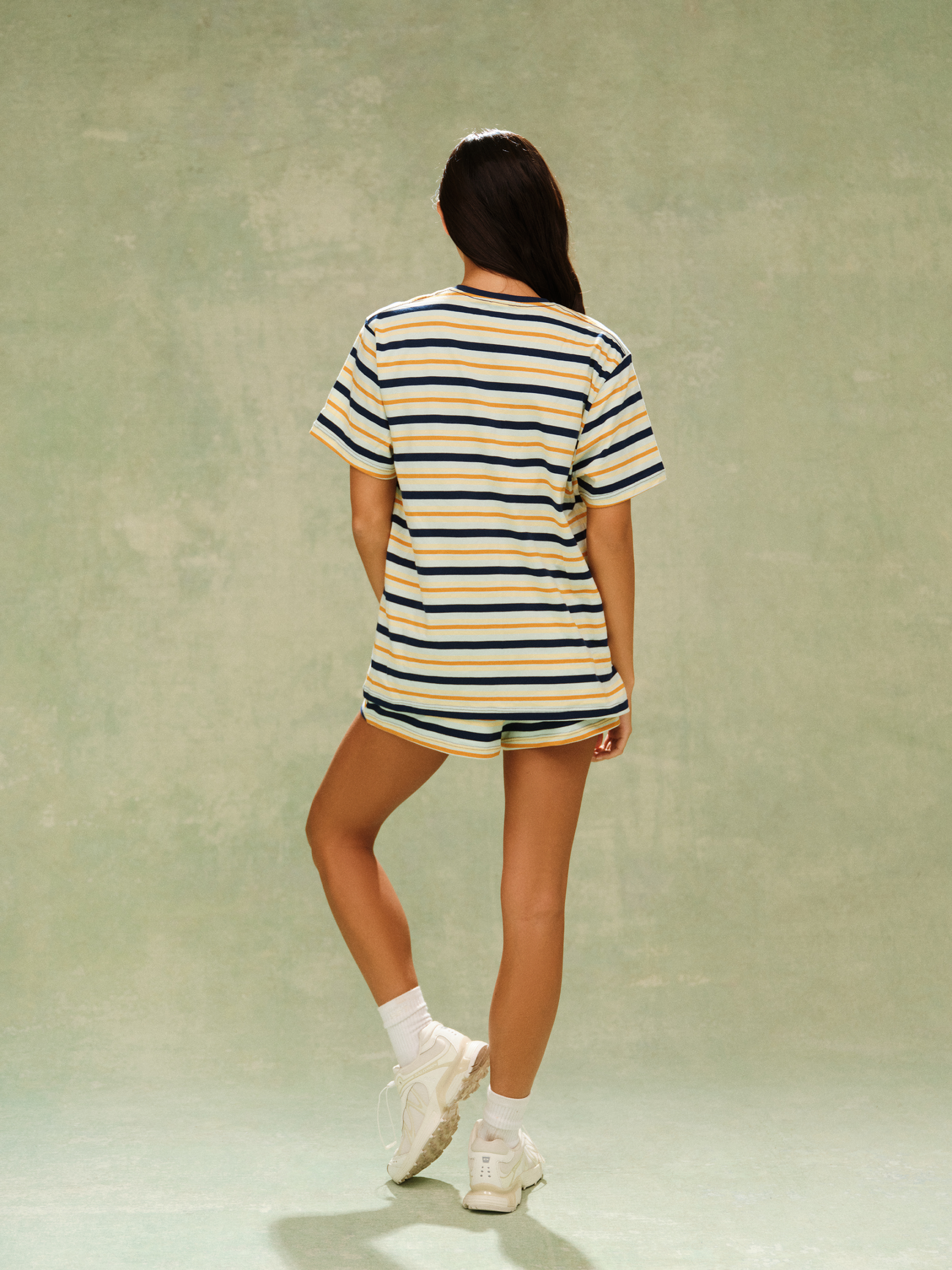 CLASSIC COTTON DAILY STRIPE BOYFRIEND TEE - ZEST - Image 3
