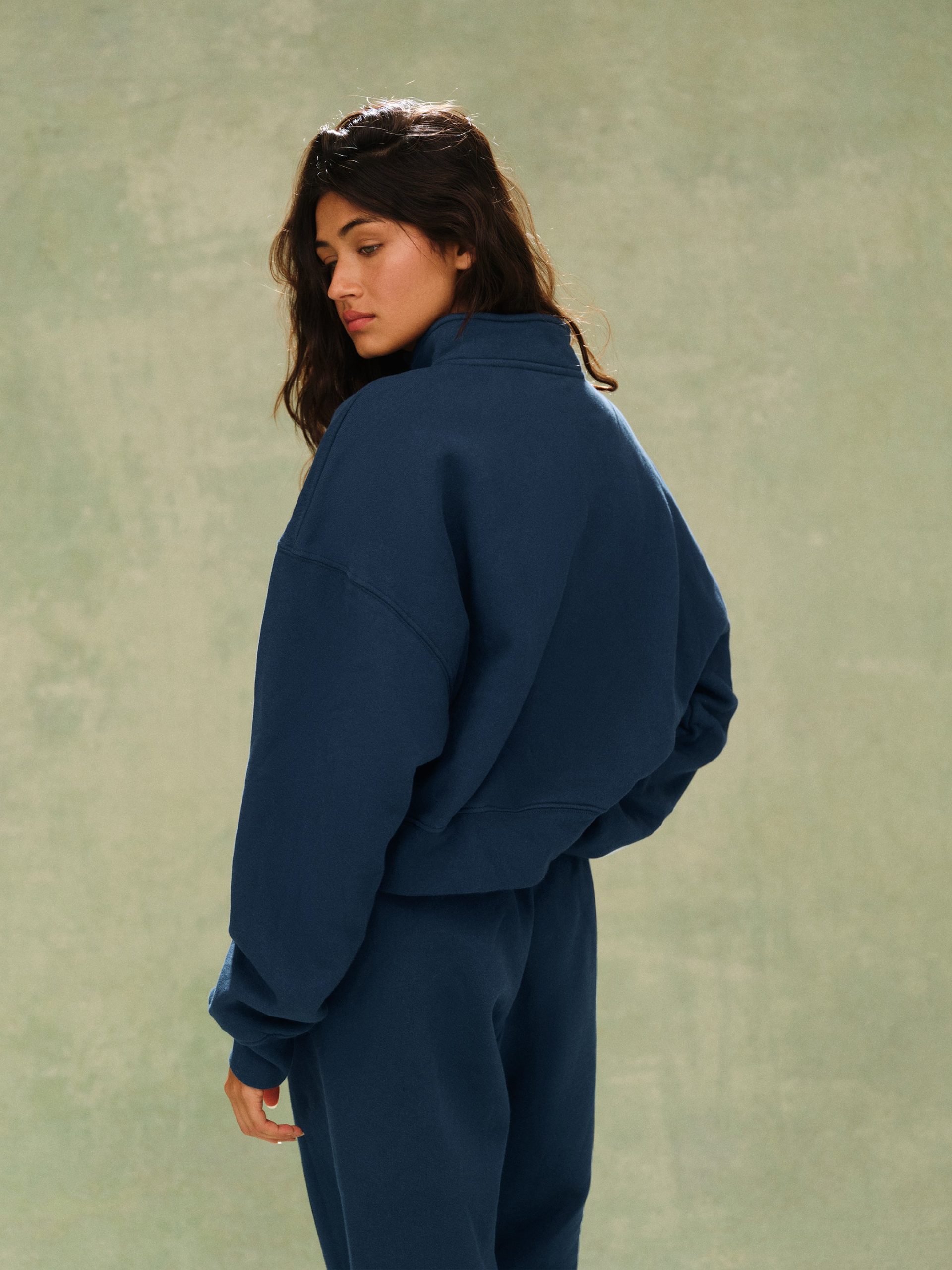 MIDWEIGHT SWEATS STAPLE SET FUNNEL ZIP - SPEARMINT - Image 3