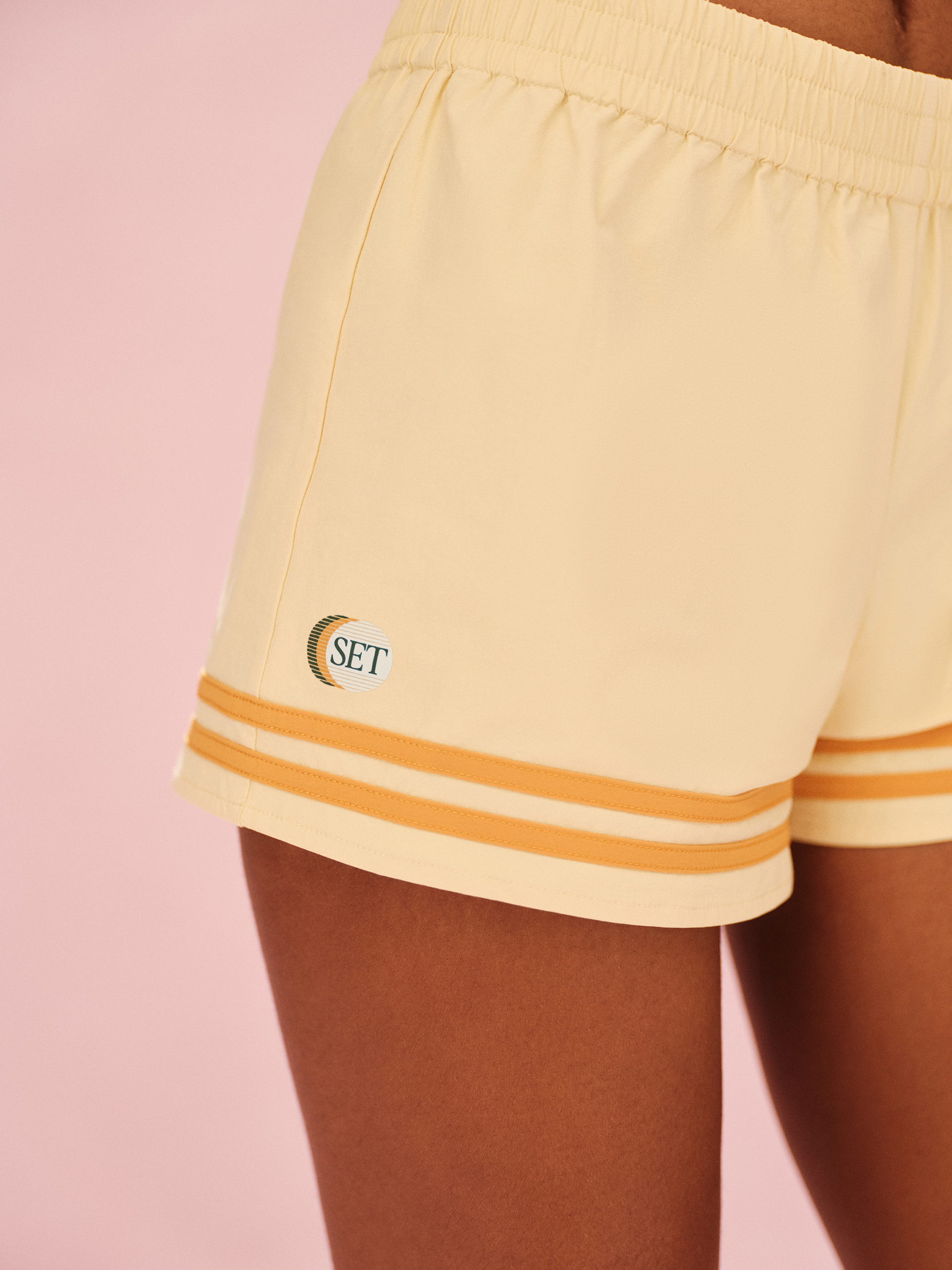 NYLON TRACK STRIPE SPORT SHORTS - ORANGE SODA - Image 5