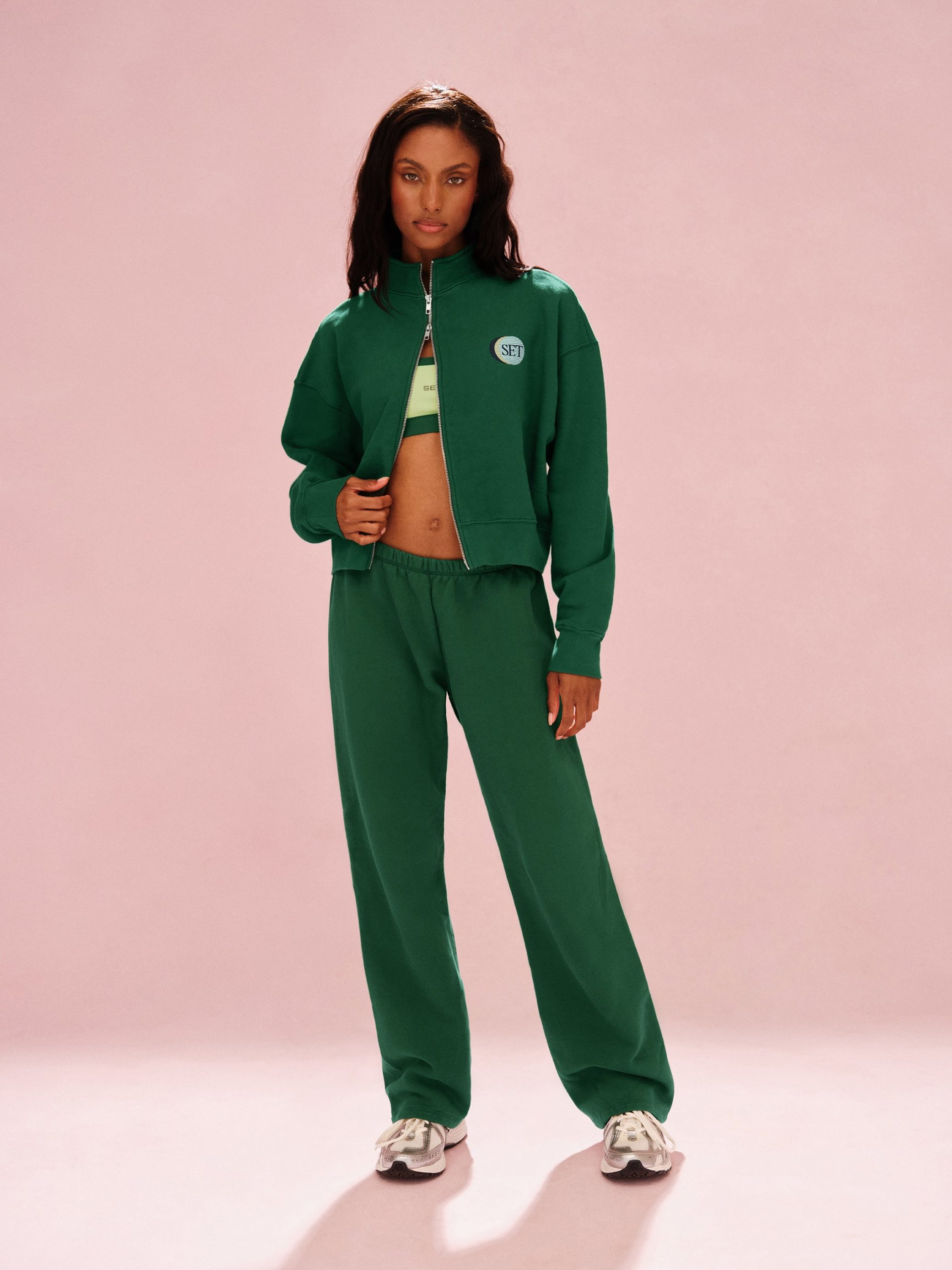 MIDWEIGHT SWEATS STAPLE SET FUNNEL ZIP - LAWN - Image 2