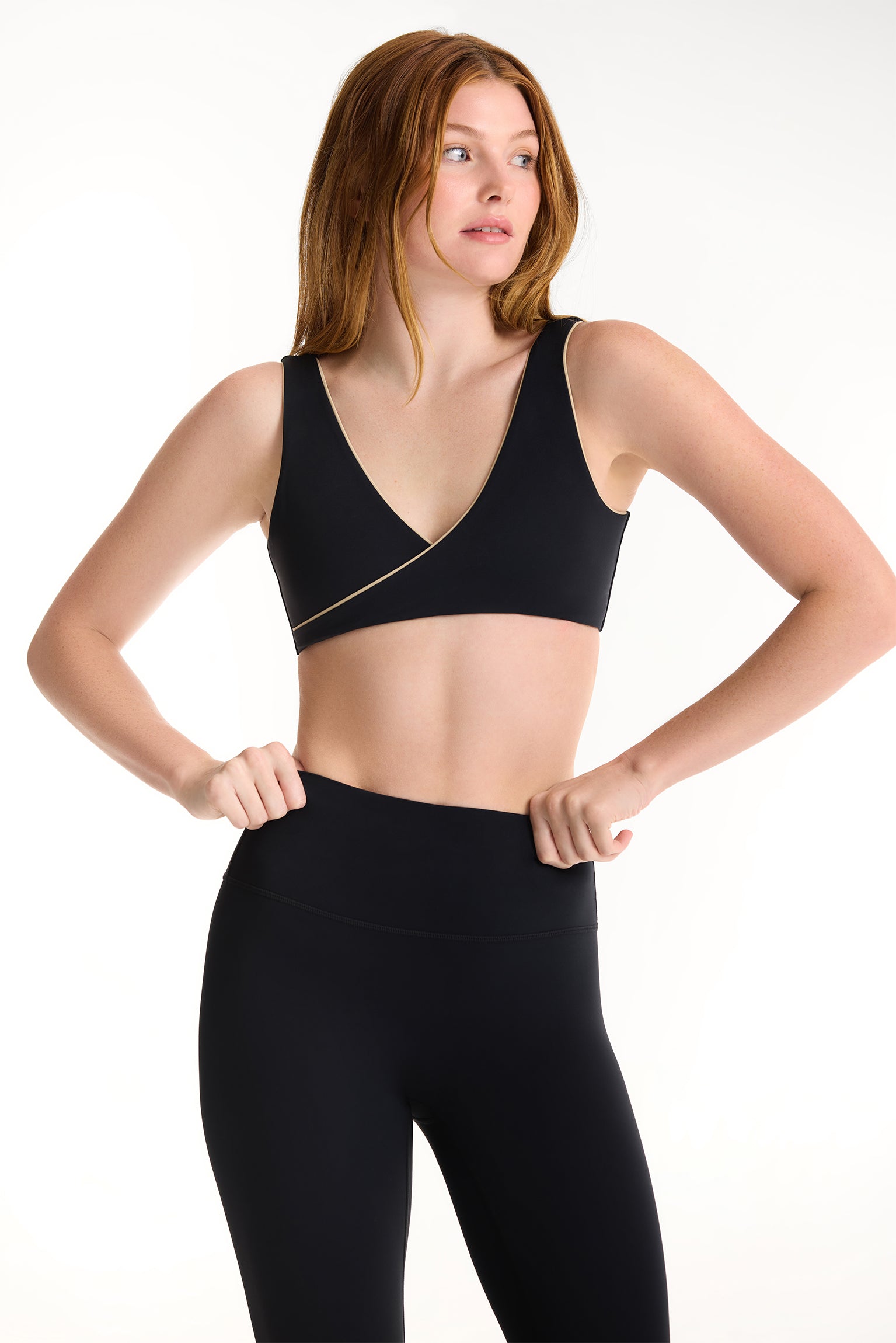 BREATHE CONTRAST WRAP BRA - MARLIN