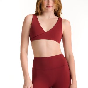 BREATHE CONTRAST WRAP BRA - SNAPPER