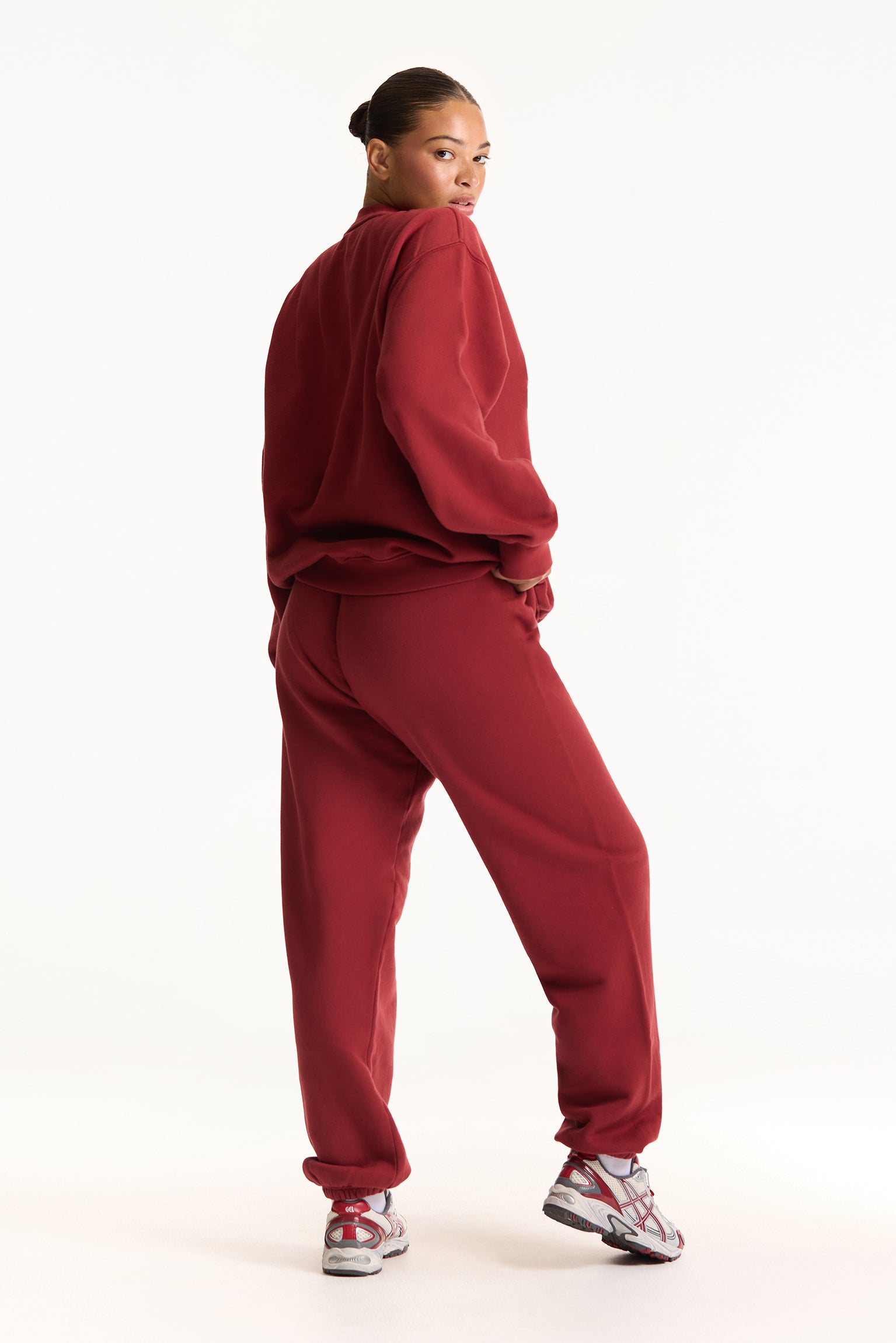 MIDWEIGHT SWEATS STAPLE OLD SCHOOL SWEATPANTS - SNAPPER - Image 4